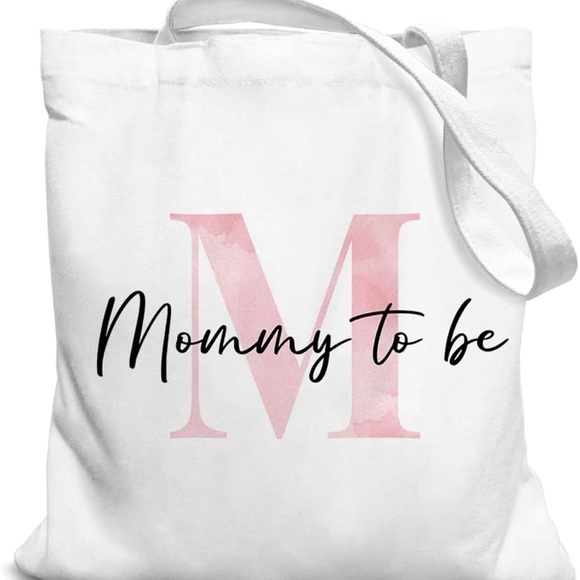 White 'Mommy to Be' Tote Bag NWT - Picture 4 of 4
